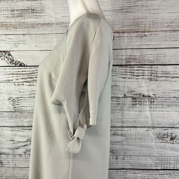 Banana Republic Dress size Small Light Gray Crepe Knee Wedding Church Dinner - Picture 8 of 11